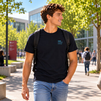 Navy organic T-shirt from the TUHH