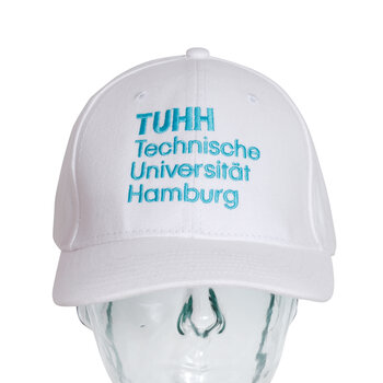 Weißes Baseball Cap der TU Hamburg